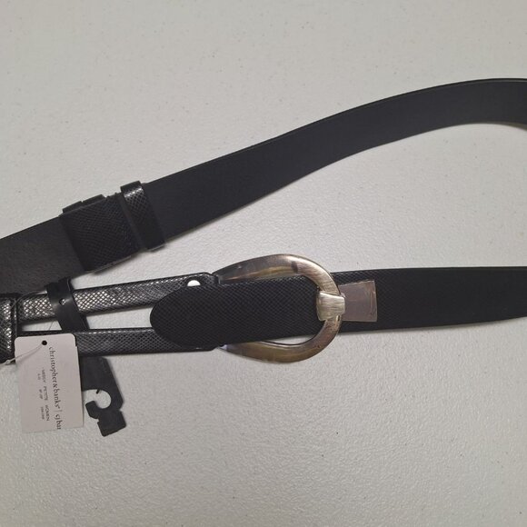 Christopher Banks Belt Black Silver Accent Adjustable Large Extra Large - Picture 4 of 7